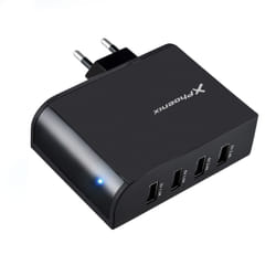Phoenix Technologies PHMULTIUSBCHARGER chargeur d'appareils mobiles Universel Noir Secteur Intérieure