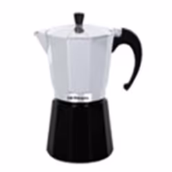 Orbegozo KFM 1230, Cafetière à moka, Noir, Argent, Aluminium, 12 tasses