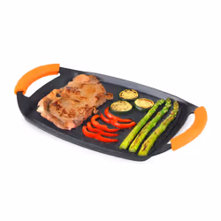 Orbegozo GDB 3600, Ovale, Poêle grill, Noir, Orange, Vitrocéramique, Gaz, Induction, Caoutchouc, 290 mm