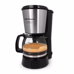 Orbegozo CG 4016, Machine à café filtre, Café moulu, 650 W, Noir, Acier inoxydable