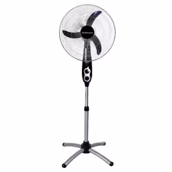 Orbegozo SF 0156, Ventilateur à lame domestique, Noir, Métallique, Sol, 45 cm, 1340 - 1550 mm, Boutons