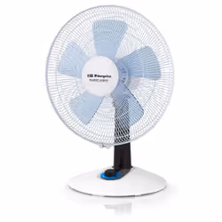 Orbegozo TF 0138, Ventilateur à lame domestique, Bleu, Blanc, Sol, Table, 30 cm, Boutons, Secteur