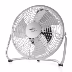 Orbegozo PW 1321, Ventilateur à lame domestique, Acier inoxydable, Sol, 20 cm, Rotatif, Secteur