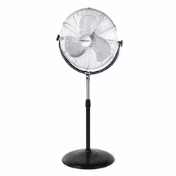 Orbegozo PWS 1846, Ventilateur à lame domestique, Noir, Acier inoxydable, Sol, 45 cm, Rotatif, Métal