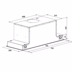 Orbegozo CA09190BL hotte Intégré au plafond Blanc 637,1 m³/h A