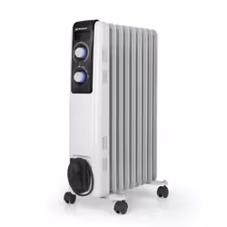 Orbegozo RF 2000, Chauffage électrique à bain d’huile, Huile, Intérieure, Sol, Blanc, Rotatif