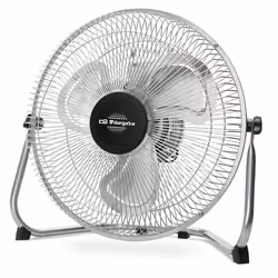 Orbegozo PW 1230, Ventilateur à lame domestique, Noir, Acier inoxydable, Sol, 30 cm, Rotatif, Métal