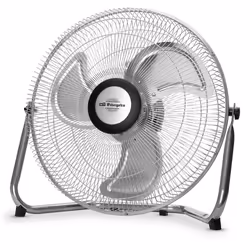 Orbegozo PW 1245, Ventilateur à lame domestique, Noir, Acier inoxydable, Sol, 45 cm, Rotatif, Métal