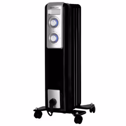 Orbegozo RN 1000, Chauffage électrique à bain d’huile, Huile, Intérieure, Sol, Noir, Énergie