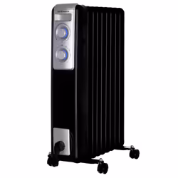 Orbegozo RN 2000, Chauffage électrique à bain d’huile, Huile, Intérieure, Sol, Noir, Énergie