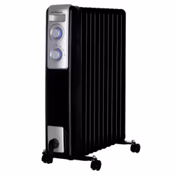 Orbegozo RN 2500, Chauffage électrique à bain d’huile, Huile, Intérieure, Sol, Noir, Énergie