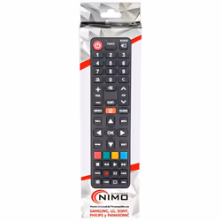 Télécommande universelle pour téléviseur (samsung, lg, sony, philips, panasonic) nimo. pile : 2xaaa (r3), non incluse. aucune ...