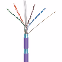 Câble FTP Cat6 Rigid CU LSZH Eca VIOLET Câble FTP Boîte avec 305 mètres Application Installation d'un réseau intérieur Conduc ...