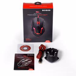 Sveon SGM240, Ambidextre, Optique, USB Type-A, 4000 DPI, 1 ms, Noir