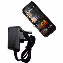 L-Link LL-UH-404L, USB 2.0, 480 Mbit/s, Noir, Énergie, 1,5 m, Secteur