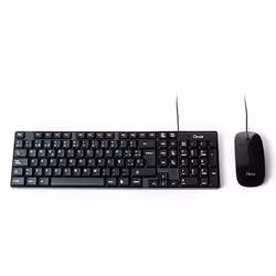 L-Link LL-KB-816-COMBO, Taille réelle (100 %), Avec fil, USB, Clavier à membrane, Noir, Souris incluse