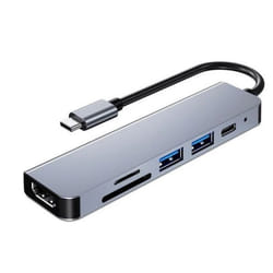 3GO HUB3UCRH4K hub & concentrateur USB 3.2 Gen 1 (3.1 Gen 1) Type-C 5000 Mbit/s Gris