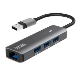 3GO HUB37PETH2 station d'accueil Avec fil USB 3.2 Gen 1 (3.1 Gen 1) Type-A Gris