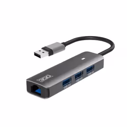3GO HUB37PETH2 station d'accueil Avec fil USB 3.2 Gen 1 (3.1 Gen 1) Type-A Gris