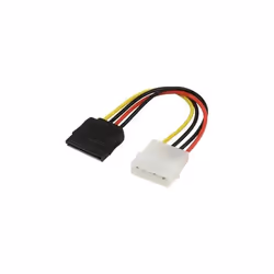 3GO CPSATA, 0,15 m, SATA I, SATA 13-pin, Molex (4-pin), Mâle/Mâle, Noir, Rouge, Blanc, Jaune