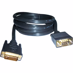 3GO 2m DVI/VGA, 2 m, VGA (D-Sub), Noir, Mâle/Mâle