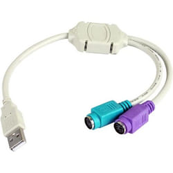 3GO C101 câble PS/2 2x 6-p Mini-DIN Gris