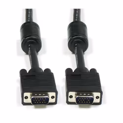 3GO CVGA15MM, 15 m, VGA (D-Sub), VGA (D-Sub), Noir, Mâle/Mâle, Plastique