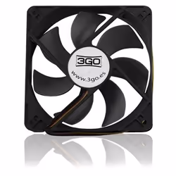 3GO FAN8BK, Ventilateur, 8 cm, 1400 tr/min, 18 dB, 26,7 cfm, Noir
