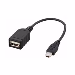 3GO AUSB-MINIUSB, USB A, Mini-USB A, USB 2.0, Mâle/Femelle, Noir