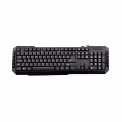 3GO KBDRILE, Taille réelle (100 %), USB, Clavier à membrane, QWERTY, Noir