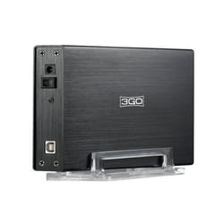 3GO HDD35BKIS Boîtier de disques de stockage Boîtier HDD Noir 3.5"