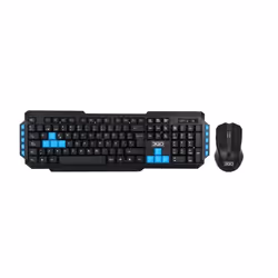 3GO COMBODRILEW2 clavier Souris incluse RF sans fil QWERTY Espagnole Noir, Bleu