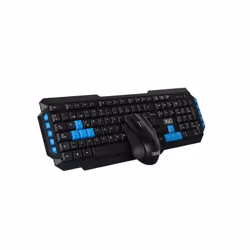 3GO COMBODRILEW2 clavier Souris incluse RF sans fil QWERTY Espagnole Noir, Bleu