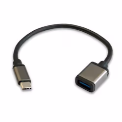 3GO C136, 0,2 m, USB C, USB A, Noir