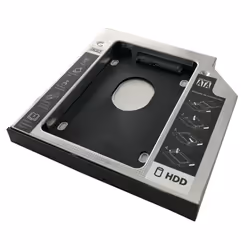 3GO HDDCADDY127, Chariot HDD/SSD de Laptop, Noir, Acier inoxydable, Plastique, Monochromatique, HDD &amp; SSD, 2.5"