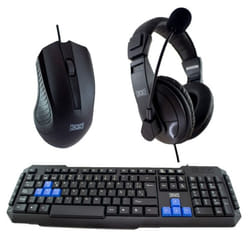 3GO COMBODRILEH2 clavier Souris incluse USB QWERTY Noir