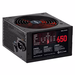 NOX NXS650, 650 W, 230 V, 50 - 60 Hz, 6.3 A, +12V,+3.3V,+5V,-12V,-5Vsb, Actif