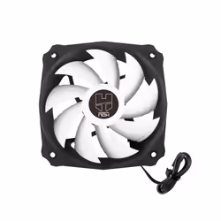 NOX H-112, Ventilateur, 12 cm, 1600 tr/min, 26,4 dB, 58,4 cfm, Aluminium, Noir, Blanc