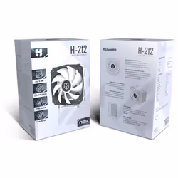 NOX H-212 Processeur Refroidisseur 12 cm Aluminium, Noir, Blanc 1 pièce(s) - Vue supplémentaire 6