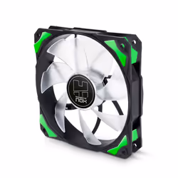 NOX H-Fan LED Boitier PC Ventilateur 12 cm Noir, Vert, Blanc