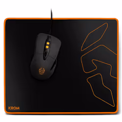 Krom Knout Speed Black Tapis de souris de jeu Noir, Orange