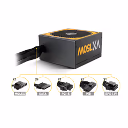 NOX Urano VX Bronze Edition unité d'alimentation d'énergie 750 W 20+4 pin ATX ATX Noir, Orange - Vue supplémentaire 4