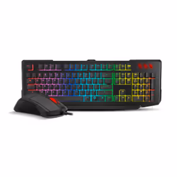 Ozone Double Tap, Avec fil, USB, Contacteur de touche semi-mécanique, LED, Noir, Souris incluse