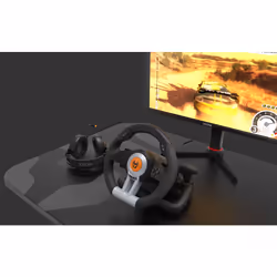 Krom K-Wheel Noir USB Volant + pédales Analogique/Numérique PlayStation 4, Playstation, Playstation 3, Xbox One - Vue supplémentaire 6