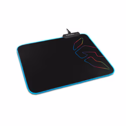 Krom Knout RGB, Noir, Monochromatique, Tissu, Microfibre, Caoutchouc, Rouge/Vert/Bleu, Base antidérapante, Tapis de souris de ...