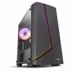 NOX Infinity Alpha ARGB, Midi Tower, PC, Noir, micro ATX, Mini-ITX, Acrylonitrile-Butadiène-Styrène (ABS), SPCC, Verre trempé ...