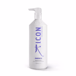 I.C.O.N Drench, 1000ml, 1000 ml, Shampoing, Professionnel, Femmes, Cheveux abimés, Cheveux secs, Hydratant, Brillant, Apaisan ...