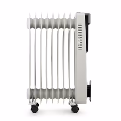 Blaupunkt BP1010, Chauffage électrique à bain d’huile, Intérieure, Sol, Blanc, Boutons, Rotatif, 2000 W