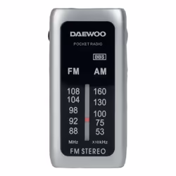 Daewoo DW1129, Portable, Analogique, AM, FM, 88 - 108 MHz, 530 - 1600 kHz, 3,5 mm