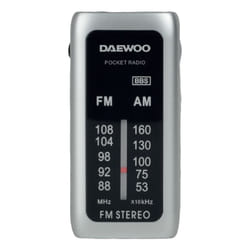 Daewoo DW1129 Radio portable Analogique Noir, Argent